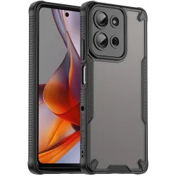 Phonesta Shockproof Armor Back Cover hoesje voor Motorola Moto G75 - Zwart