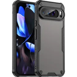 Phonesta Shockproof Armor Back Cover hoesje voor Google Pixel 9 Pro XL - Zwart