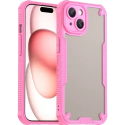 Phonesta Shockproof Armor Back Cover hoesje voor Apple iPhone 15 - Roze
