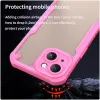 Phonesta Shockproof Armor Back Cover hoesje voor Apple iPhone 15 - Roze 4