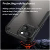Phonesta Shockproof Armor Back Cover hoesje voor Apple iPhone 15 - Zwart 4