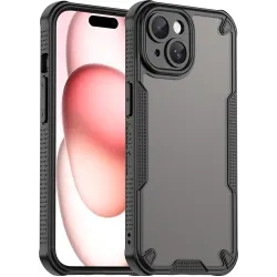 Phonesta Shockproof Armor Back Cover hoesje voor Apple iPhone 15 Plus - Zwart