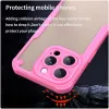 Phonesta Shockproof Armor Back Cover hoesje voor Apple iPhone 15 Pro - Roze 4