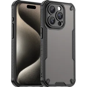 Phonesta Shockproof Armor Back Cover hoesje voor Apple iPhone 15 Pro - Zwart