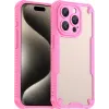 Phonesta Shockproof Armor Back Cover hoesje voor Apple iPhone 15 Pro Max - Roze