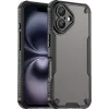 Phonesta Shockproof Armor Back Cover hoesje voor Apple iPhone 16 - Zwart