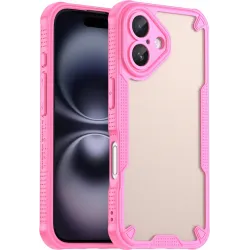 Phonesta Shockproof Armor Back Cover hoesje voor Apple iPhone 16 Plus - Roze