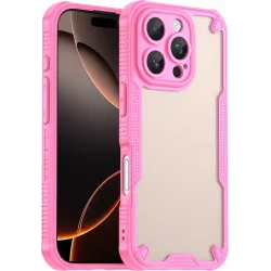 Phonesta Shockproof Armor Back Cover hoesje voor Apple iPhone 16 Pro - Roze