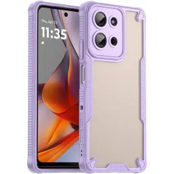 Phonesta Shockproof Armor Back Cover hoesje voor Motorola Moto G75 - Paars