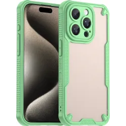 Phonesta Shockproof Armor Back Cover hoesje voor Apple iPhone 15 Pro - Groen