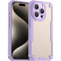 Phonesta Shockproof Armor Back Cover hoesje voor Apple iPhone 15 Pro - Paars