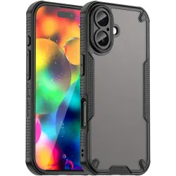 Phonesta Shockproof Armor Back Cover hoesje voor Apple iPhone 17 - Zwart