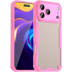 Phonesta Shockproof Armor Back Cover hoesje voor Apple iPhone 17 Pro Max - Roze