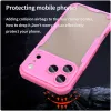 Phonesta Shockproof Armor Back Cover hoesje voor Apple iPhone 17 Pro Max - Roze 4