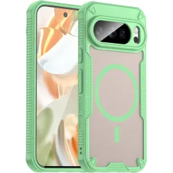 Phonesta Shockproof Armor Back Cover hoesje met MagSafe voor Google Pixel 10 Pro - Groen