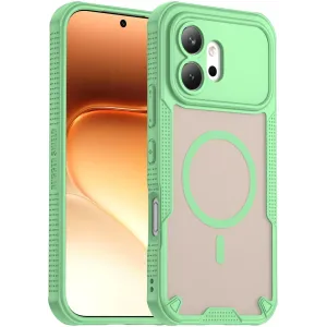 Phonesta Shockproof Armor Back Cover hoesje met MagSafe voor HONOR 600 - Groen