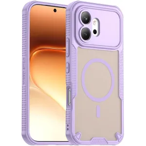 Phonesta Shockproof Armor Back Cover hoesje met MagSafe voor HONOR 600 - Paars