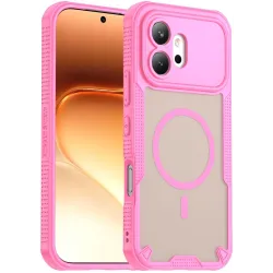 Phonesta Shockproof Armor Back Cover hoesje met MagSafe voor HONOR 600 - Roze