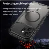 Phonesta Shockproof Armor Back Cover hoesje met MagSafe voor HONOR 600 - Zwart 3