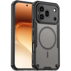 Phonesta Shockproof Armor Back Cover hoesje met MagSafe voor HONOR 600 Pro - Zwart