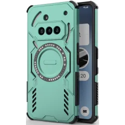 Phonesta Shield Armor Back Cover hoesje met MagSafe voor Nothing Phone (3a) - Groen