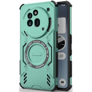 Phonesta Shield Armor Back Cover hoesje met MagSafe voor Nothing Phone (3a) Pro - Groen