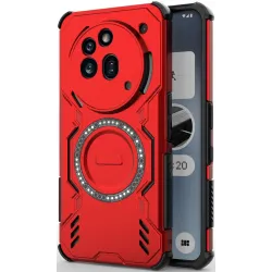 Phonesta Shield Armor Back Cover hoesje met MagSafe voor Nothing Phone (3a) Pro - Rood