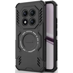 Phonesta Shield Armor Back Cover hoesje met MagSafe voor Xiaomi Redmi Note 15 Pro Plus / Xiaomi Poco M8 Pro - Zwart
