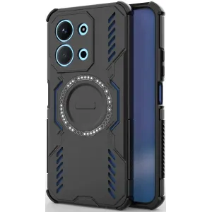 Phonesta Shield Armor Back Cover hoesje met MagSafe voor Xiaomi Redmi 15C / Xiaomi Poco C85 - Zwart