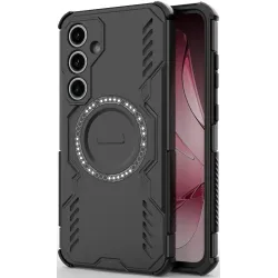 Phonesta Shield Armor Back Cover hoesje met MagSafe voor Samsung Galaxy S24 FE - Zwart