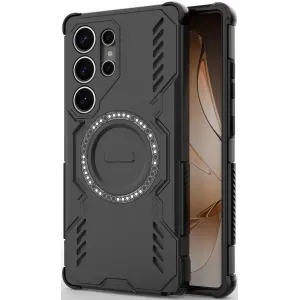 Phonesta Shield Armor Back Cover hoesje met MagSafe voor Samsung Galaxy S25 Ultra - Zwart