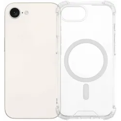 Phonesta Shockproof MagSafe Back Cover hoesje voor Apple iPhone 17e/16e - Transparant
