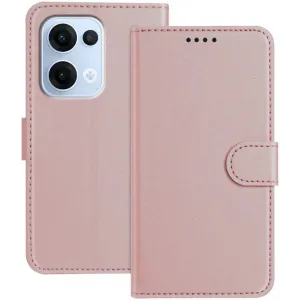 Phonesta Smooth Skin Book Wallet Case hoesje voor Oppo Reno13 - Roségoud