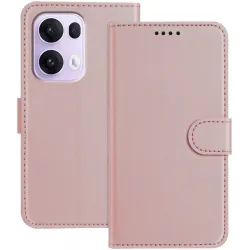 Phonesta Smooth Skin Book Wallet Case hoesje voor Oppo Reno13 Pro - Roségoud