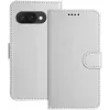 Phonesta Smooth Skin Book Wallet Case hoesje voor Google Pixel 9a - Zilver