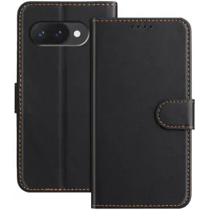 Phonesta Smooth Skin Book Wallet Case hoesje voor Google Pixel 9a - Zwart