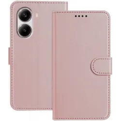 Phonesta Smooth Skin Book Wallet Case hoesje voor Xiaomi Poco X7 Pro - Roségoud
