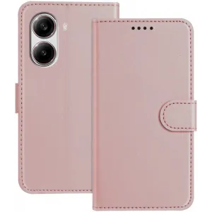 Phonesta Smooth Skin Book Wallet Case hoesje voor Xiaomi Poco X7 Pro - Roségoud