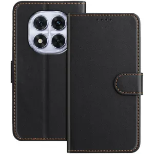Phonesta Smooth Skin Book Wallet Case hoesje voor Xiaomi Redmi Note 14 Pro 4G - Zwart