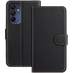 Phonesta Smooth Skin Book Wallet Case hoesje voor Samsung Galaxy A16 - Zwart