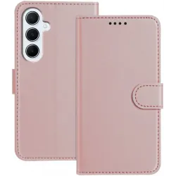Phonesta Smooth Skin Book Wallet Case hoesje voor Samsung Galaxy A26 - Roségoud