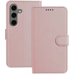 Phonesta Smooth Skin Book Wallet Case hoesje voor Samsung Galaxy S25 Plus/S24 Plus - Roségoud