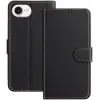 Phonesta Smooth Skin Book Wallet Case hoesje voor Apple iPhone 17e/16e - Zwart