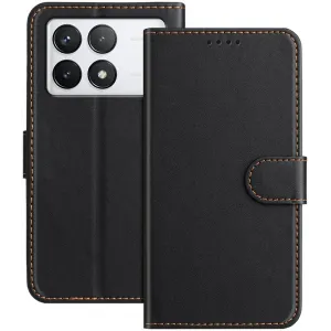 Phonesta Smooth Skin Book Wallet Case hoesje voor Xiaomi 14T - Zwart