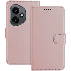 Phonesta Smooth Skin Book Wallet Case hoesje voor HONOR 400 - Roségoud