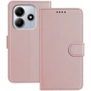 Phonesta Smooth Skin Book Wallet Case hoesje voor Xiaomi Redmi Note 14 4G 164.8mm - Roségoud