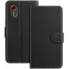 Phonesta Smooth Skin Book Wallet Case hoesje voor Samsung Galaxy Xcover 7 - Zwart