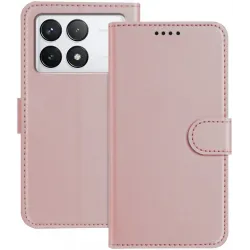 Phonesta Smooth Skin Book Wallet Case hoesje voor Xiaomi 14T Pro - Roségoud