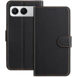 Phonesta Smooth Skin Book Wallet Case hoesje voor OnePlus Nord 4 - Zwart