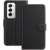 Phonesta Smooth Skin Book Wallet Case hoesje voor Oppo Reno12 - Zwart 0